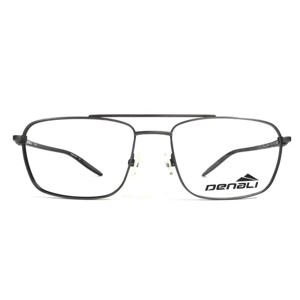 Denali Eyeglasses Frames DUNE PEWTER Gray Black Pilot Wire Rim 57-17-140